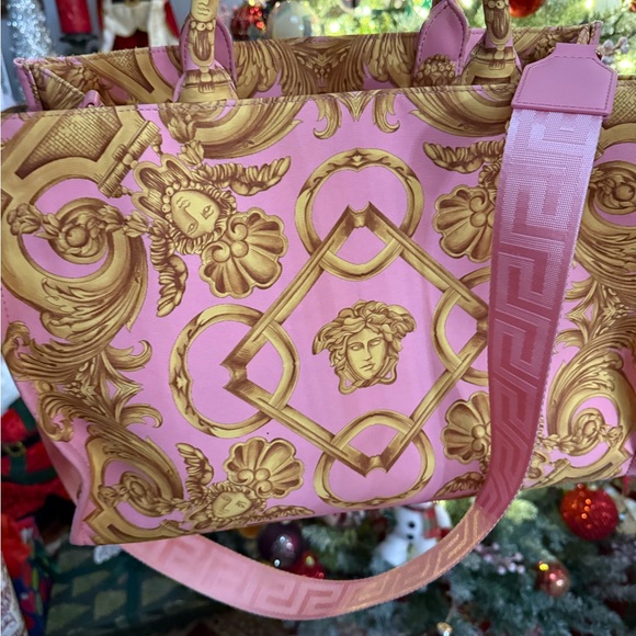 Versace Pink and Gold Tote Bag - Picture 4 of 6